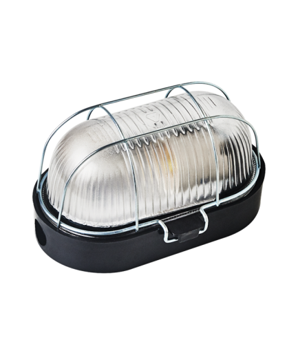 Hublot ovale en verre à grillage métallique