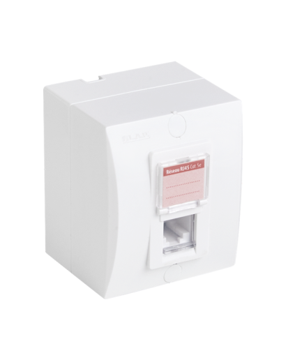 Prise RJ45 CAT.5 simple + obturateur