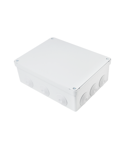 Boîte étanche rectangulaire à couvercle encastré et chicane d’étanchéité 240x180x85