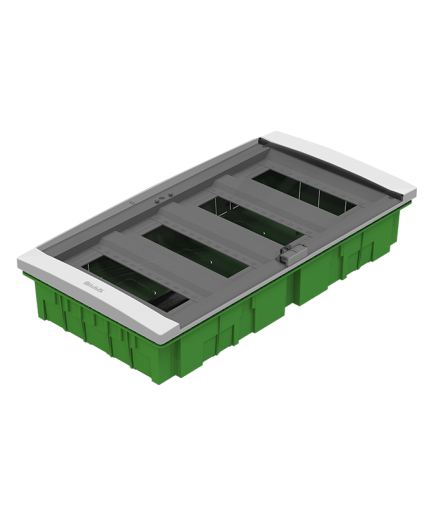 Coffret encastré 52 modules + disjoncteur d’abonné 2 ou 4 fils porte fumée