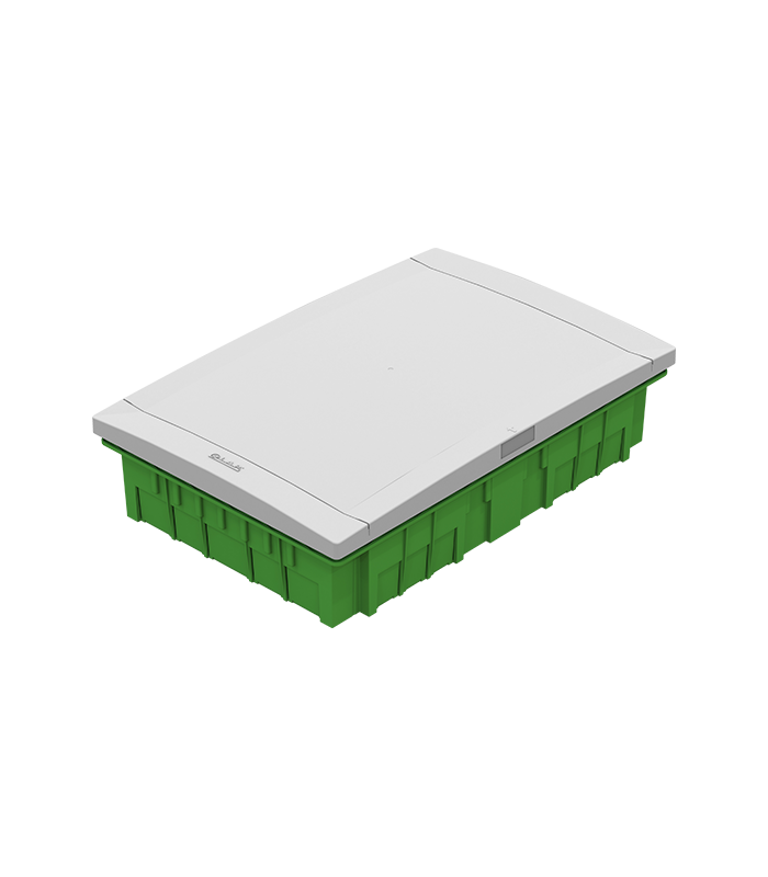 Coffret encastré 27 modules + disjoncteur d’abonné 2 ou 4 fils porte opaque